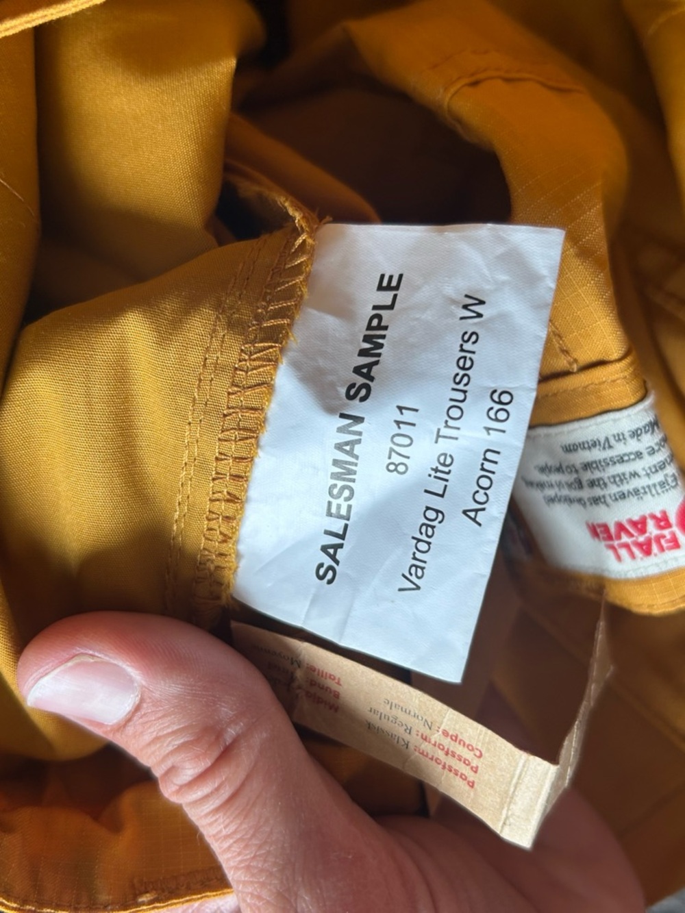 NWT Fjallraven Mustard Yellow Cargo Pants - Picture 8 of 10